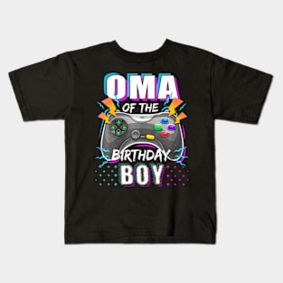 Oma of the Birthday Video Gamer Birthday Kids T-Shirt